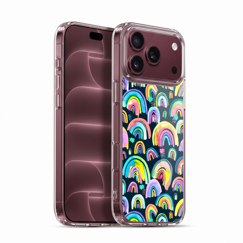 Ninola Patterns 4 New Rainbows Navy Multi Soft Gel Case for Apple iPhone 18 Pro Max