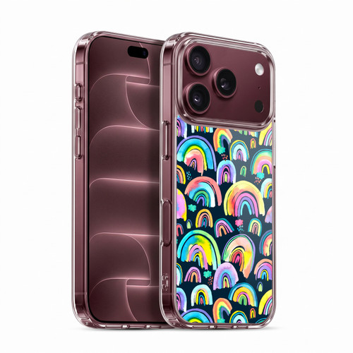 Ninola Patterns 4 New Rainbows Navy Multi Soft Gel Case for Apple iPhone 18 Pro
