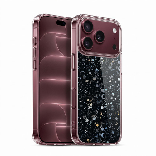 Ninola Patterns 4 Astrology Space Black Soft Gel Case for Apple iPhone 18 Pro
