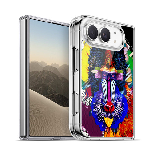Michel Keck Animal Collage Baboon Soft Gel Case for Apple iPhone Duo