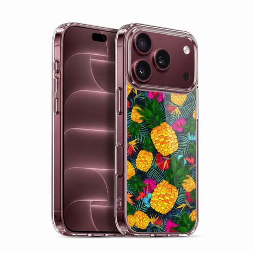 Suzan Lind Colours & Patterns Tropical Pineapple Soft Gel Case for Apple iPhone 18 Pro