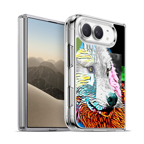 Michel Keck Animal Collage Wolf Soft Gel Case for Apple iPhone Duo
