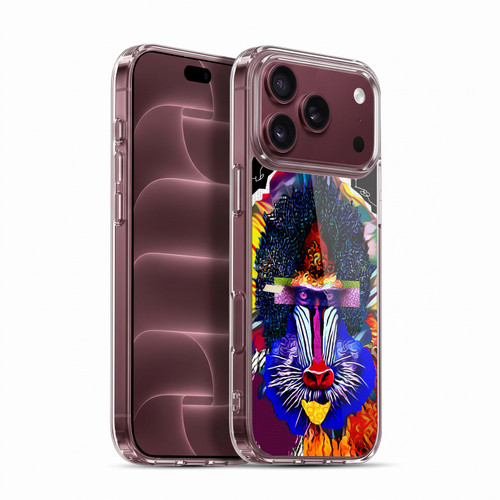 Michel Keck Animal Collage Baboon Soft Gel Case for Apple iPhone 18 Pro Max