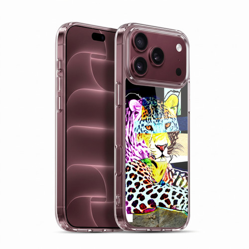 Michel Keck Animal Collage Leopard Soft Gel Case for Apple iPhone 18 Pro Max