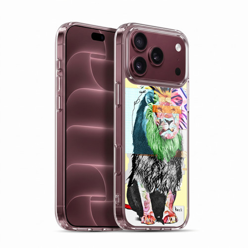 Michel Keck Animal Collage Lion Soft Gel Case for Apple iPhone 18 Pro Max