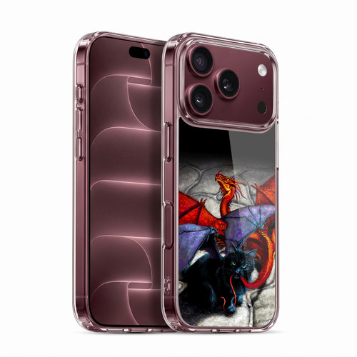 Stanley Morrison Art Bat Winged Black Cat & Dragon Soft Gel Case for Apple iPhone 18 Pro