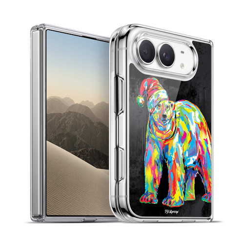 P.D. Moreno Christmas Animal Pop Colors White Bear Hat Soft Gel Case for Apple iPhone Duo