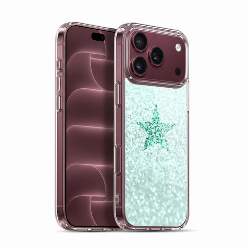 Monika Strigel Glitter Star Pastel Frosty Mint Soft Gel Case for Apple iPhone 18 Pro Max