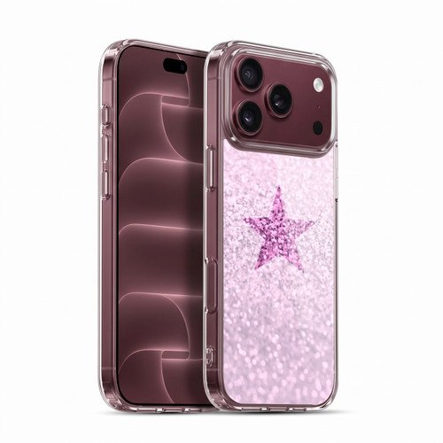 Monika Strigel Glitter Star Pastel Pink Soft Gel Case for Apple iPhone 18 Pro Max