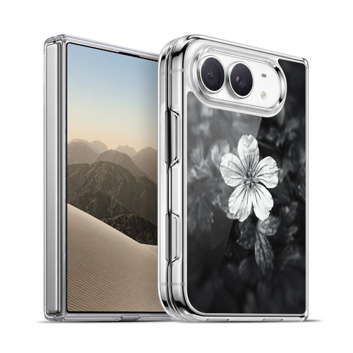 PLdesign Flowers And Leaves Black And White Petal Soft Gel Case for Apple iPhone Duo