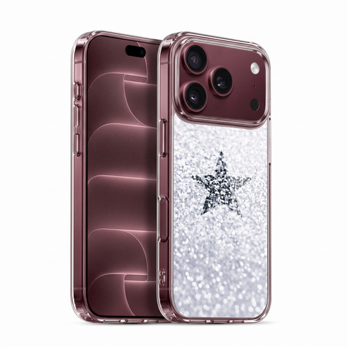 Monika Strigel Glitter Star Pastel Winter Snow Soft Gel Case for Apple iPhone 18 Pro