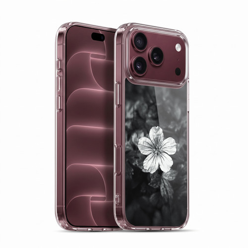 PLdesign Flowers And Leaves Black And White Petal Soft Gel Case for Apple iPhone 18 Pro Max