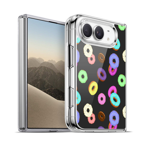 PLdesign Food Patterns Cool Fun Colorful Donuts Soft Gel Case for Apple iPhone Duo
