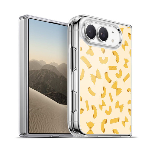 PLdesign Food Patterns Macaroni Pasta Gold Soft Gel Case for Apple iPhone Duo