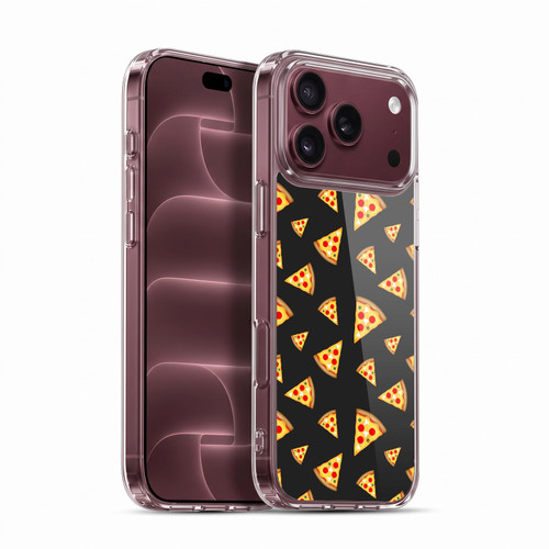 PLdesign Food Patterns Cool Fun Pizza Slices Black Soft Gel Case for Apple iPhone 18 Pro Max
