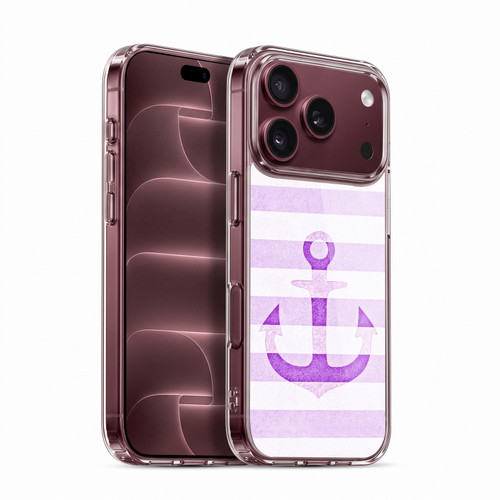 Monika Strigel Vintage Anchors Lavender Soft Gel Case for Apple iPhone 18 Pro