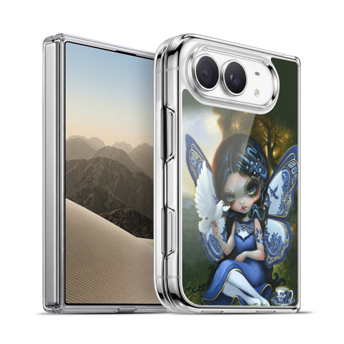 Strangeling Fairy Art Blue Willow Wings Soft Gel Case for Apple iPhone Duo