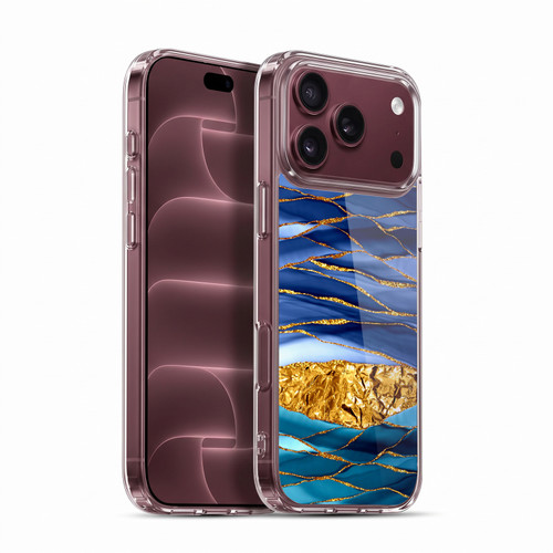 UtArt Dark Night Marble Golden Seas Soft Gel Case for Apple iPhone 18 Pro Max