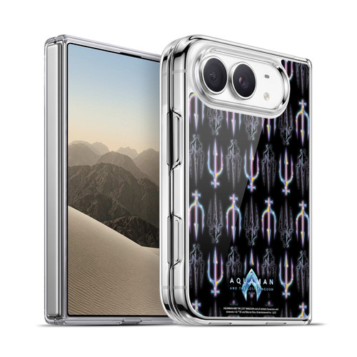 Aquaman And The Lost Kingdom Graphics Trident Pattern Soft Gel Case for Apple iPhone Duo