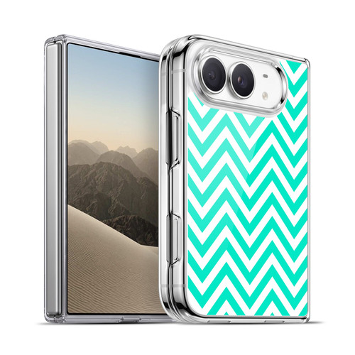 Head Case Designs Neon Zigzag Teal Soft Gel Case for Apple iPhone Duo