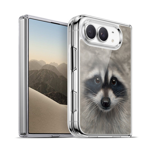 Vincent Hie Big Face Animals Raccoon Soft Gel Case for Apple iPhone Duo