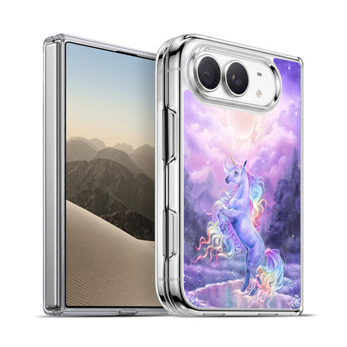 Selina Fenech Art Rainbow Unicorn In Moonlight Soft Gel Case for Apple iPhone Duo