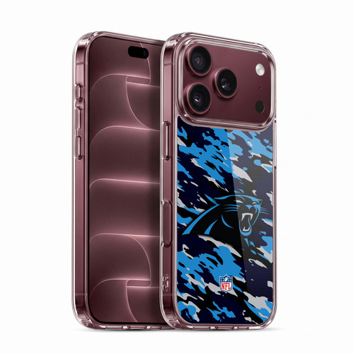 NFL Carolina Panthers Logo Camou Soft Gel Case for Apple iPhone 18 Pro