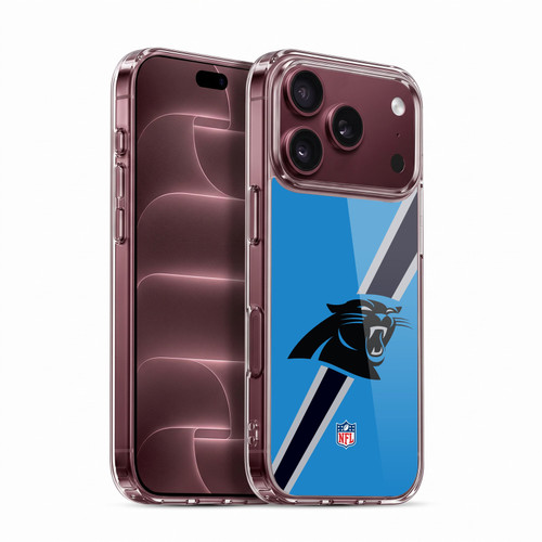 NFL Carolina Panthers Logo Stripes Soft Gel Case for Apple iPhone 18 Pro