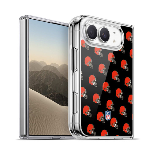NFL Cleveland Browns Artwork Patterns Soft Gel Case for Apple iPhone Duo