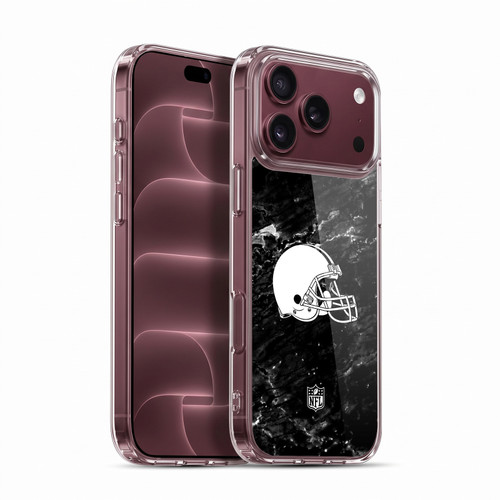 NFL Cleveland Browns Artwork Marble Soft Gel Case for Apple iPhone 18 Pro Max