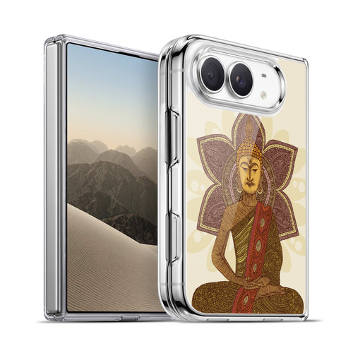Valentina Symbols Illustration Sitting Buddha Soft Gel Case for Apple iPhone Duo