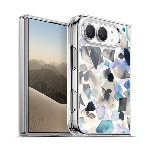 Ninola Pattern Abstract Crystals Blue Soft Gel Case for Apple iPhone Duo