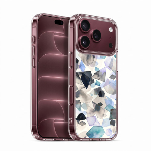 Ninola Pattern Abstract Crystals Blue Soft Gel Case for Apple iPhone 18 Pro