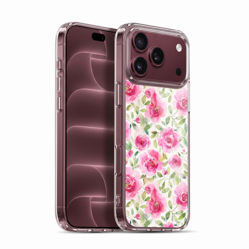 Ninola Pastel Beautiful Floral Watercolor Roses Fresh Soft Gel Case for Apple iPhone 18 Pro Max
