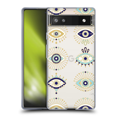 Cat Coquillette Evil Eye Blue Gold Soft Gel Case for Google Pixel 6a