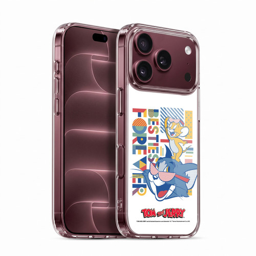 Tom and Jerry Color Blocks Besties Forever Soft Gel Case for Apple iPhone 18 Pro
