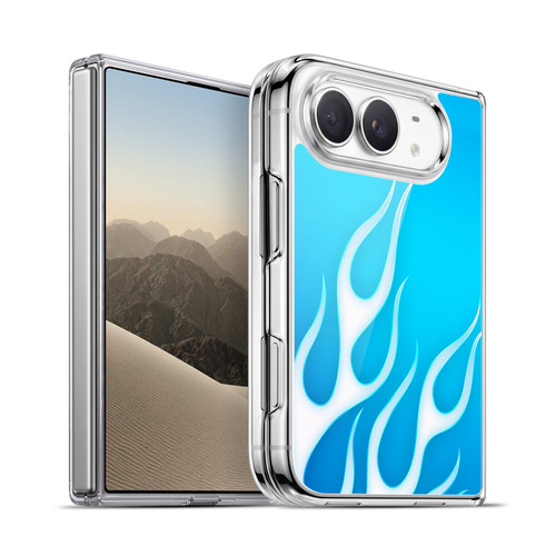 Head Case Designs Flame Decals Freezing Blue Soft Gel Case for Apple iPhone Duo