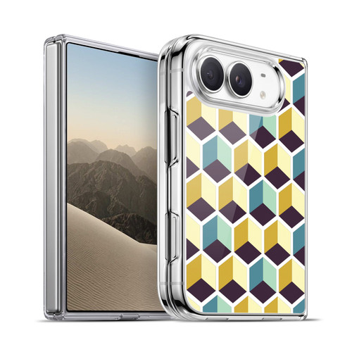 Head Case Designs Optical Geometric Prints Multicoloured Cubes Soft Gel Case for Apple iPhone Duo