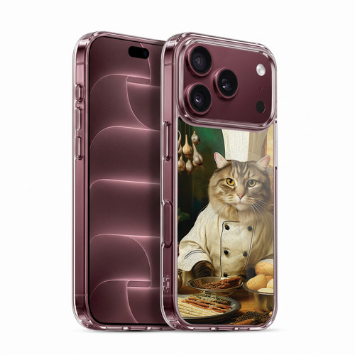 Michael David Ward Humor & Botanicals Cat Chef Soft Gel Case for Apple iPhone 18 Pro
