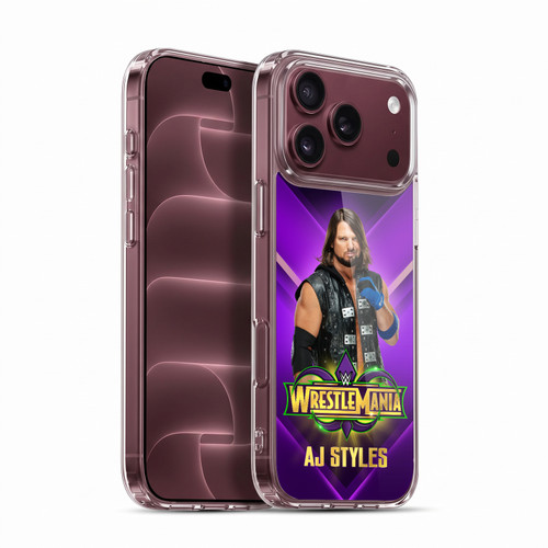 WWE Wrestlemania 34 Superstars AJ Styles Soft Gel Case for Apple iPhone 18 Pro Max