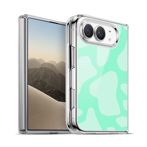 Grace Illustration Cow Prints Mint Green Soft Gel Case for Apple iPhone Duo
