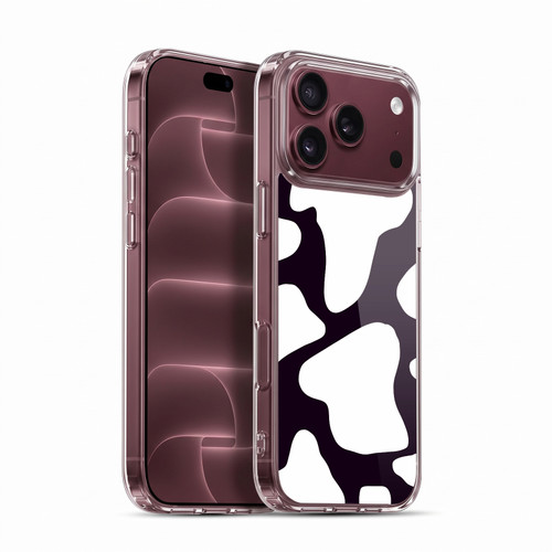 Grace Illustration Cow Prints Black And White Soft Gel Case for Apple iPhone 18 Pro Max