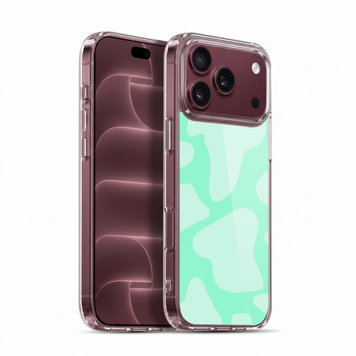 Grace Illustration Cow Prints Mint Green Soft Gel Case for Apple iPhone 18 Pro Max