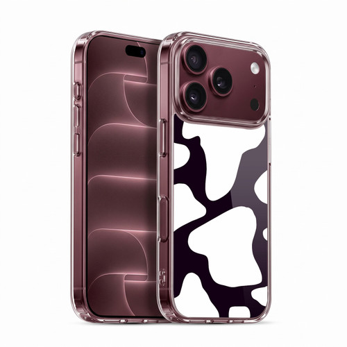Grace Illustration Cow Prints Black And White Soft Gel Case for Apple iPhone 18 Pro