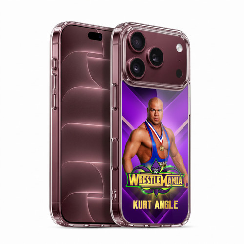 WWE Wrestlemania 34 Superstars Kurt Angle Soft Gel Case for Apple iPhone 18 Pro