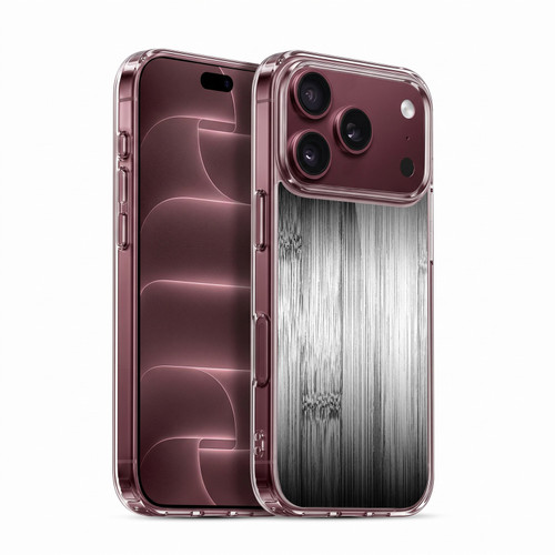 PLdesign Wood Prints Bamboo Burnt Gray Ombre Soft Gel Case for Apple iPhone 18 Pro