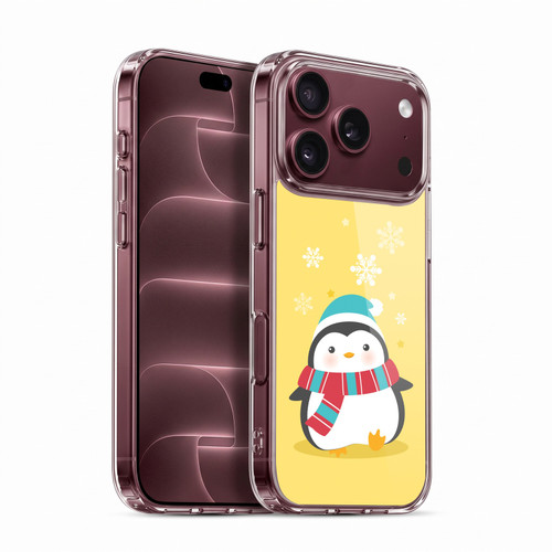 Head Case Designs Kawaii Christmas Penguin Yellow Soft Gel Case for Apple iPhone 18 Pro