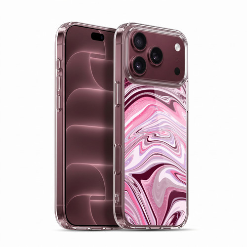 Suzan Lind Marble Swirls Pink Mauve Soft Gel Case for Apple iPhone 18 Pro Max