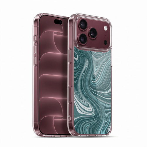 Suzan Lind Marble Swirls Teal Soft Gel Case for Apple iPhone 18 Pro Max