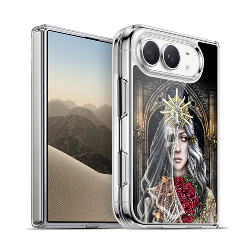 Sarah Richter Gothic Bride Half Skeleton With Roses Soft Gel Case for Apple iPhone Duo